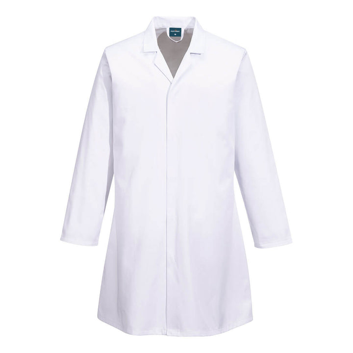 Food Industry Coat, No Pocket - Alb