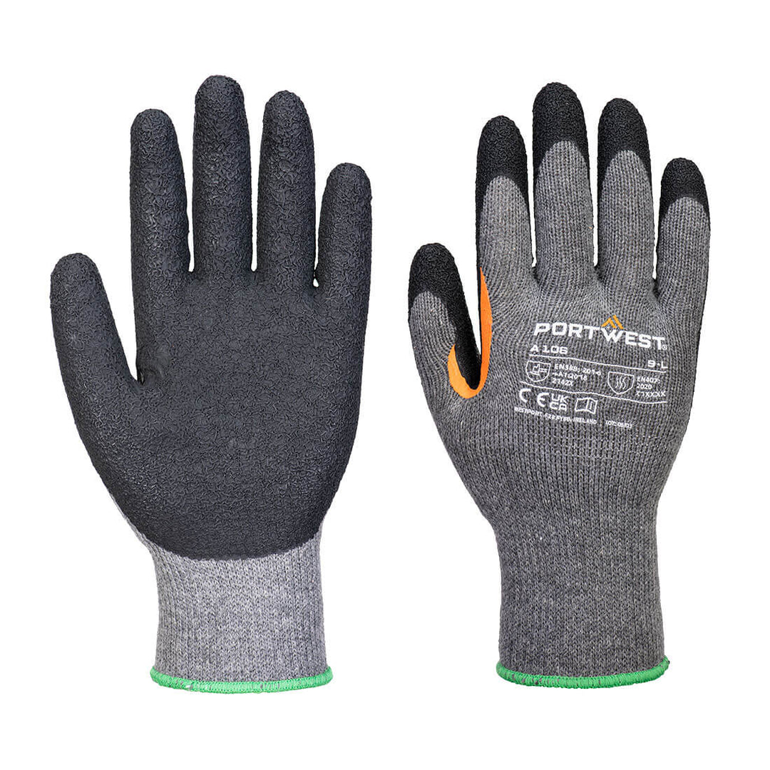 Mănușă cu strat complet acoperit cu latex Grip 13 (Pk12) - Gri/Negru