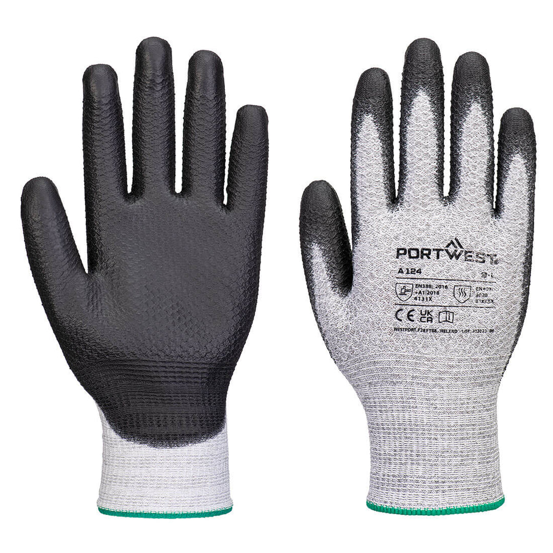 Mănușă pentru ecran tactil cu puncte din PVC Grip 13 (Pk12) - Gri/Negru