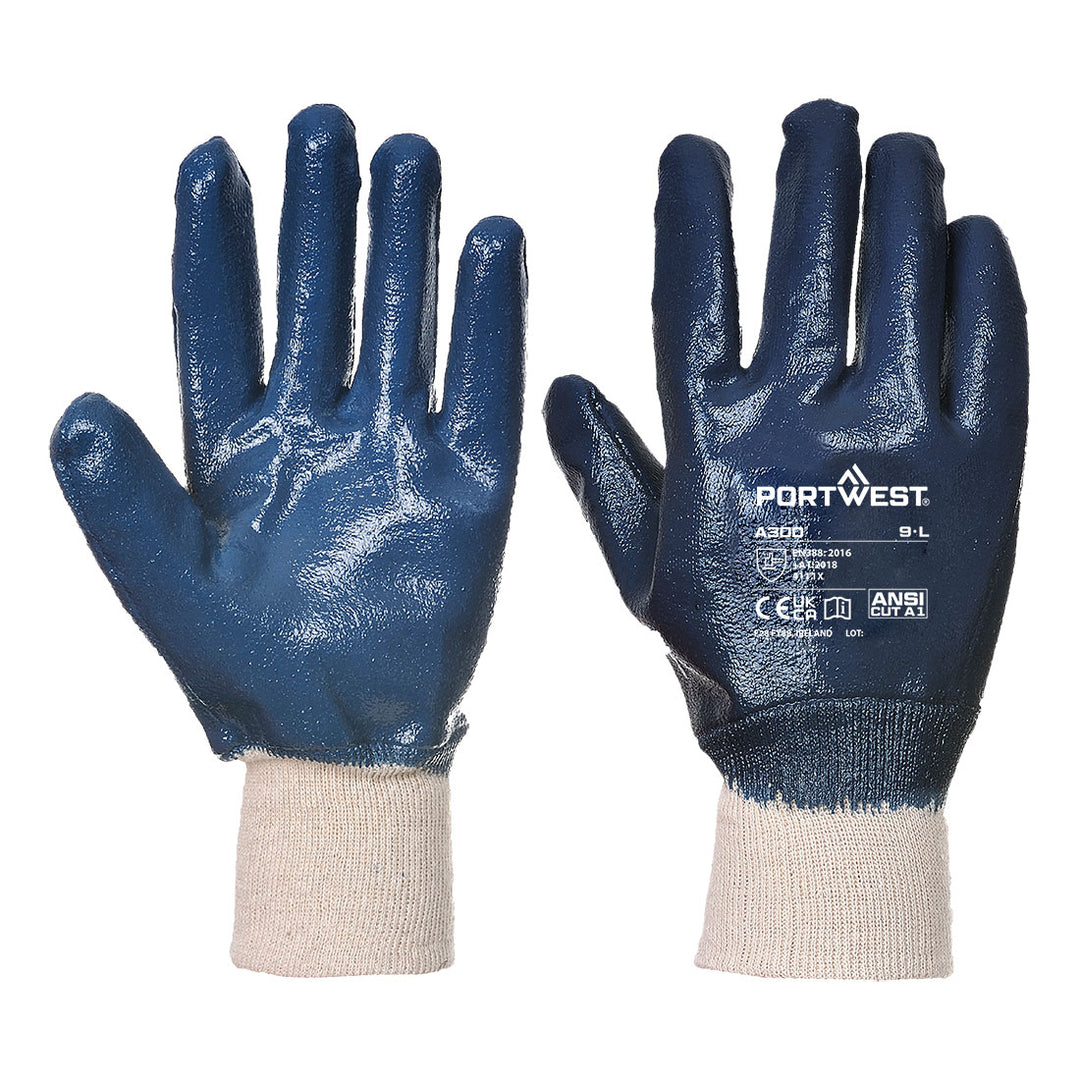 Manusa Nitrile Knitwrist - Navy