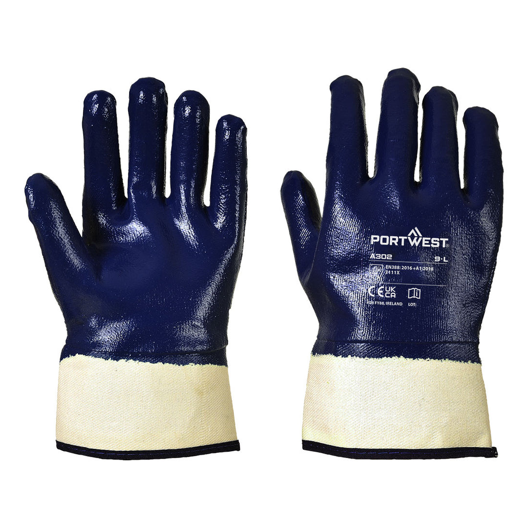 Manusi Total Impregnate Nitrile Safety - Navy