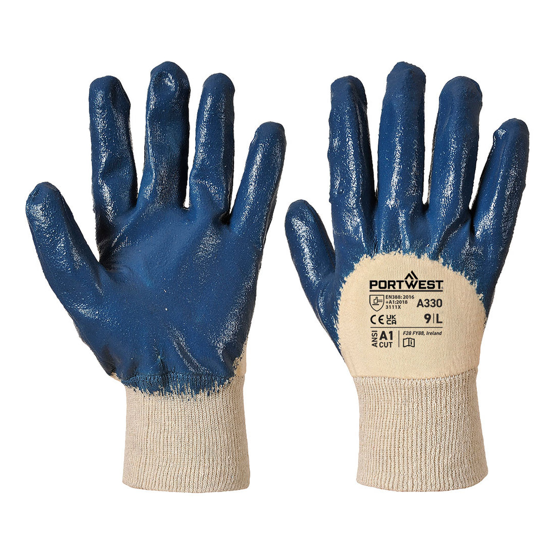 Manusa Nitrile Knitwrist Usoara - Navy