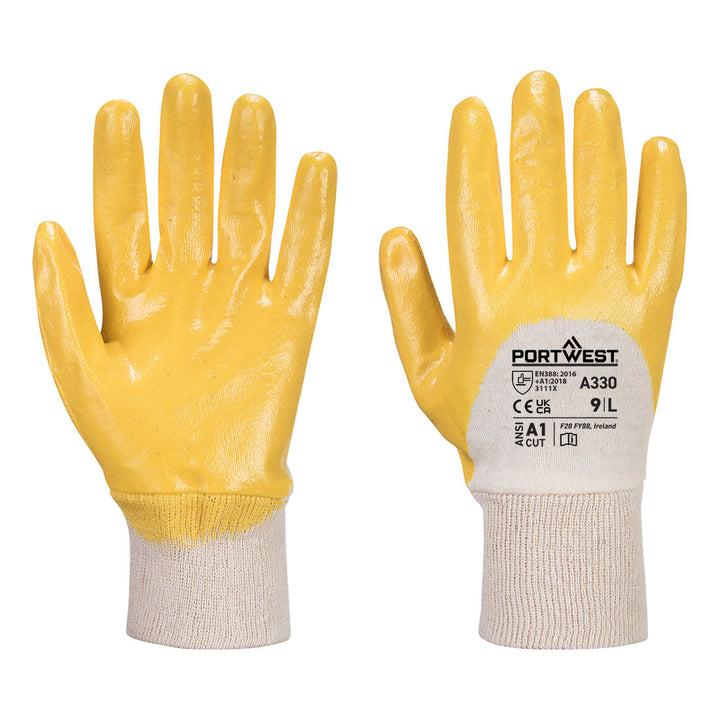 Manusa Nitrile Knitwrist Usoara - Galben