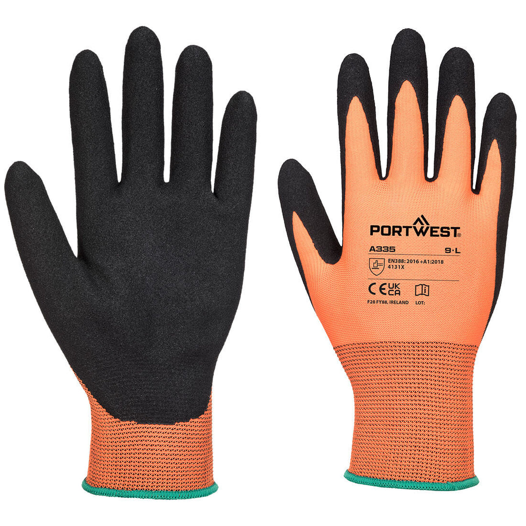 Dermi-Grip NPR15 Nitrile Sandy - Portocaliu/Negru