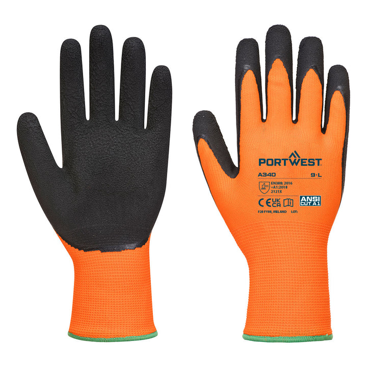 Mănuși Hi-Vis Grip - Latex - Portocaliu/Negru