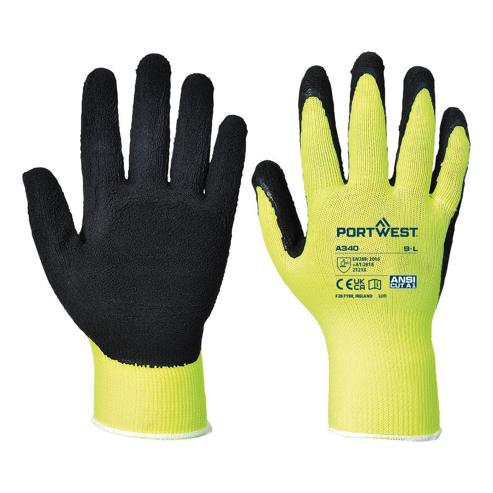 Mănuși Hi-Vis Grip - Latex - Galben