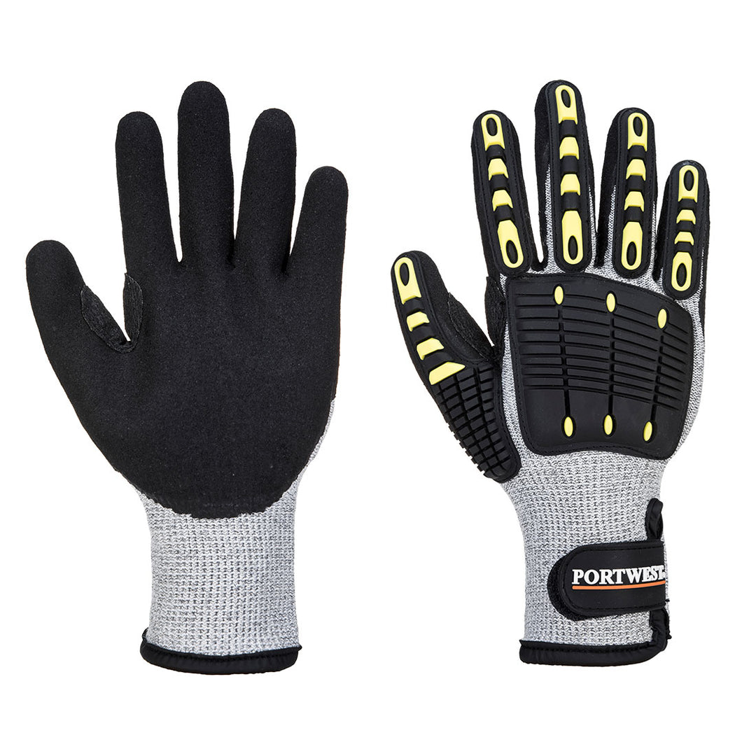 Manusi Anti Impact Rezistente la Taiere  Termice - Gri/Negru