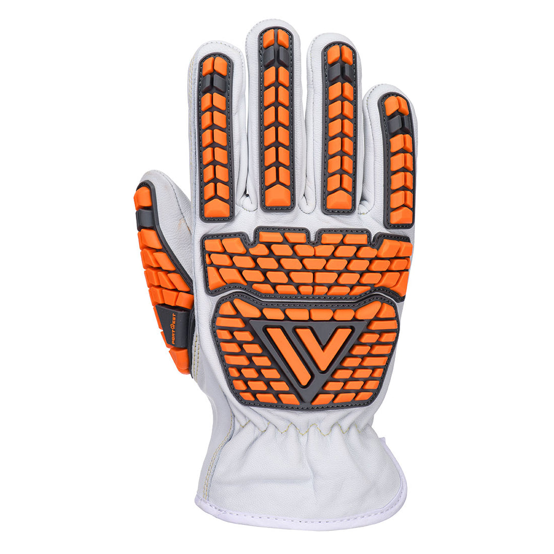 Goat Leath Impact Cut Glove A6 - Alb