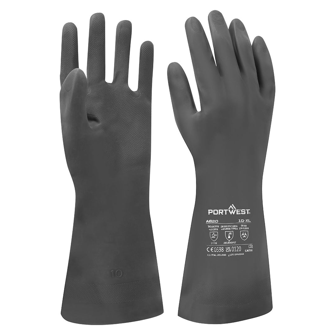 Manusi Chimice de Neopren - Negru