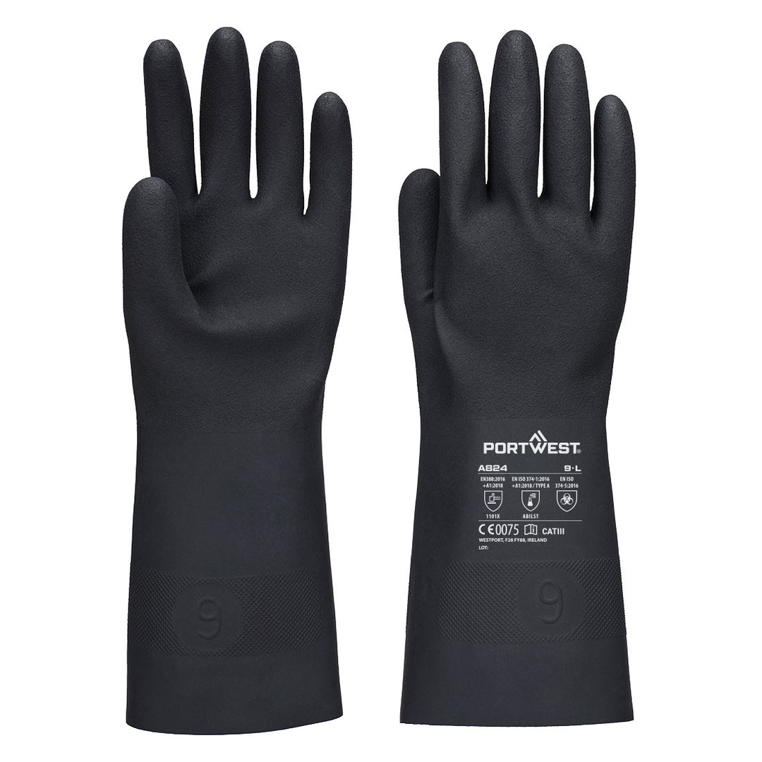 Chem 350 Butyl Gauntlet - Negru