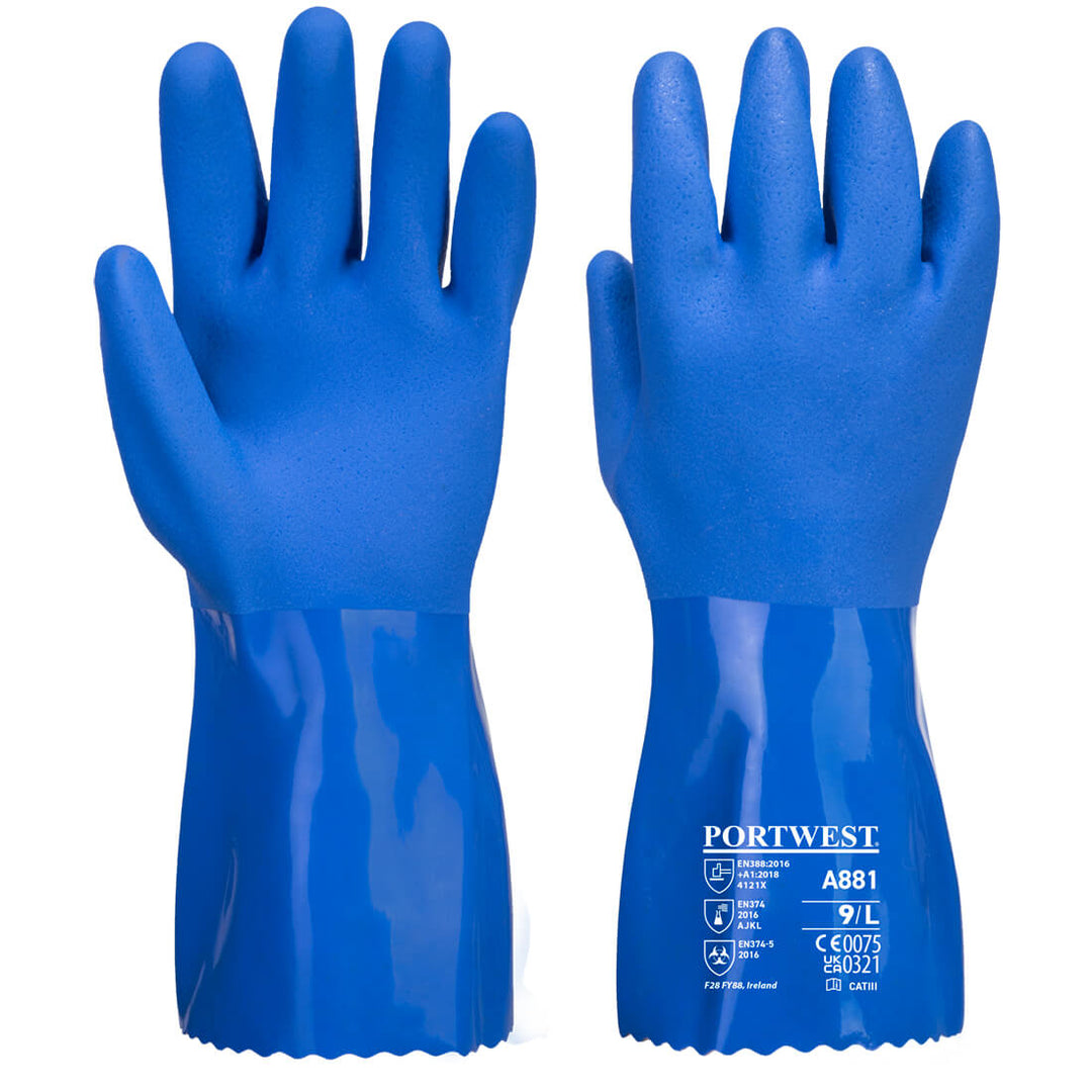 Manusi  Chimice Marine Ultra PVC - Albastru
