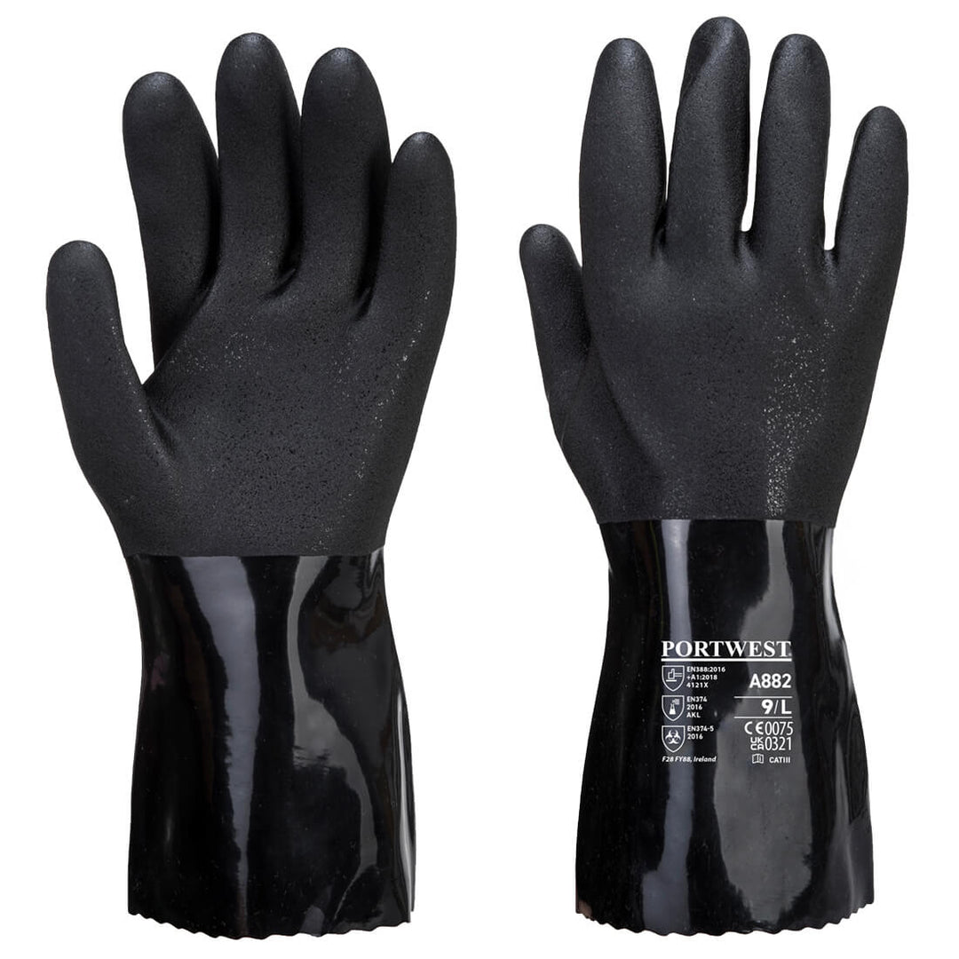 Manusi Chimice ESD PVC - Negru