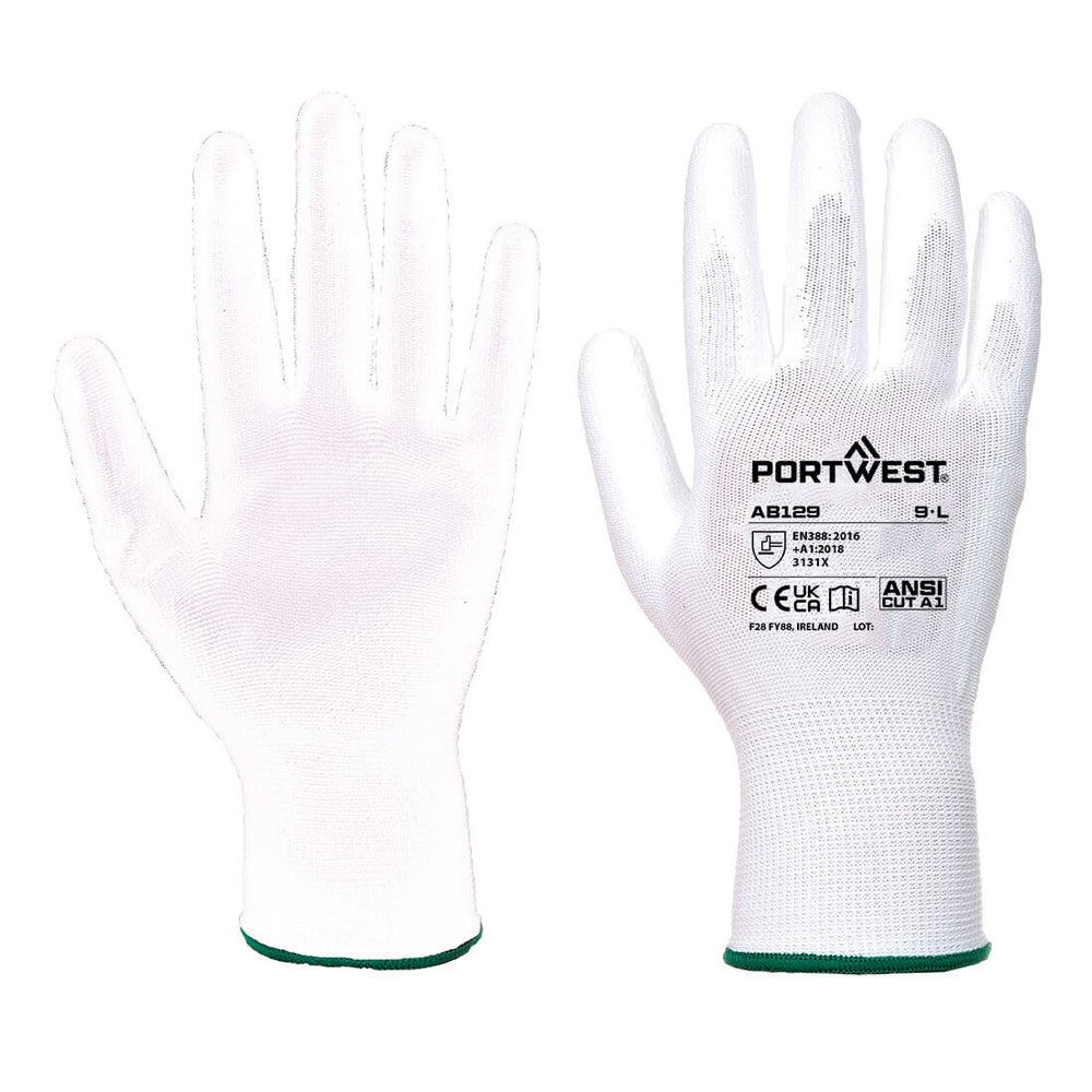 Manusi PU Palm ( 288 Perechi) - Alb