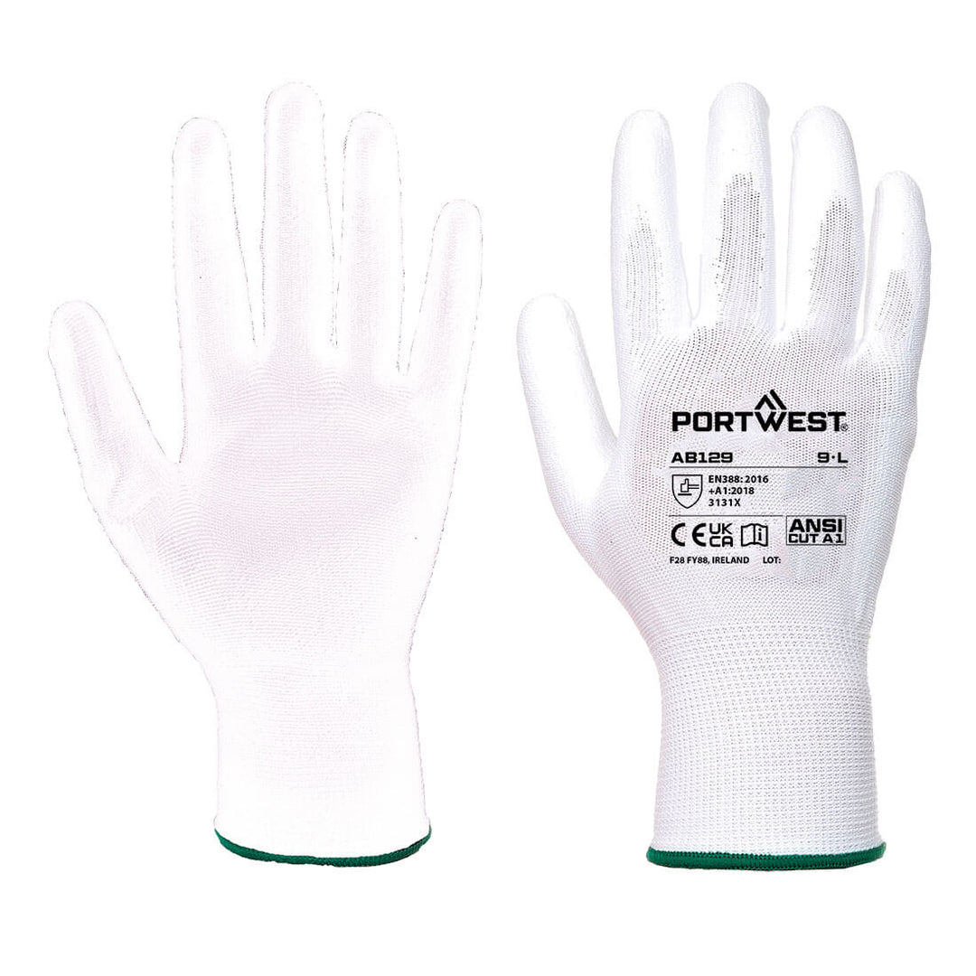 Manusi PU Palm ( 288 Perechi) - Alb
