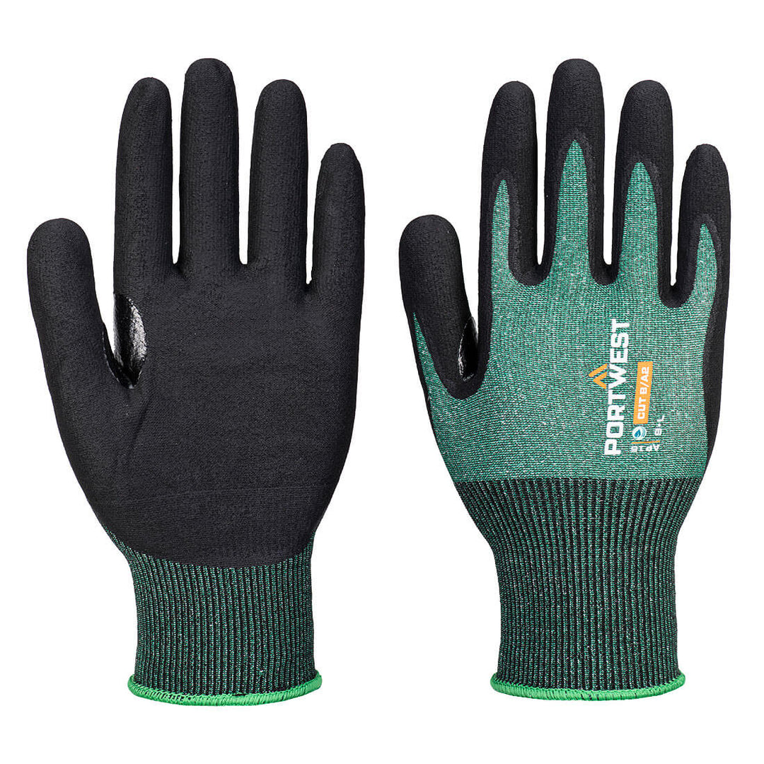 Mănușă de nitril SG Cut B 18 (Pk12) - Verde/negru