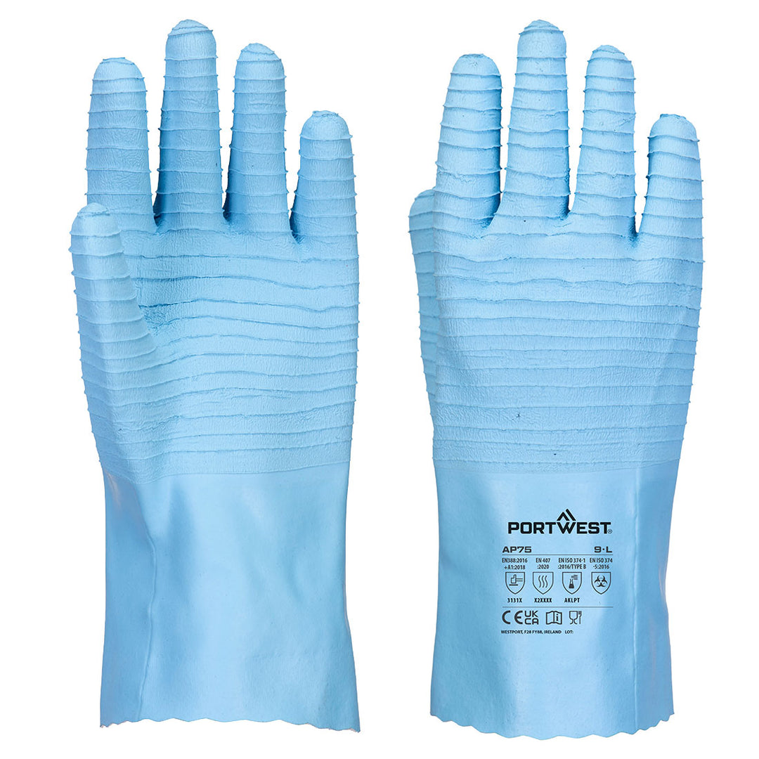 Mănușă chimica B din latex - Albastru