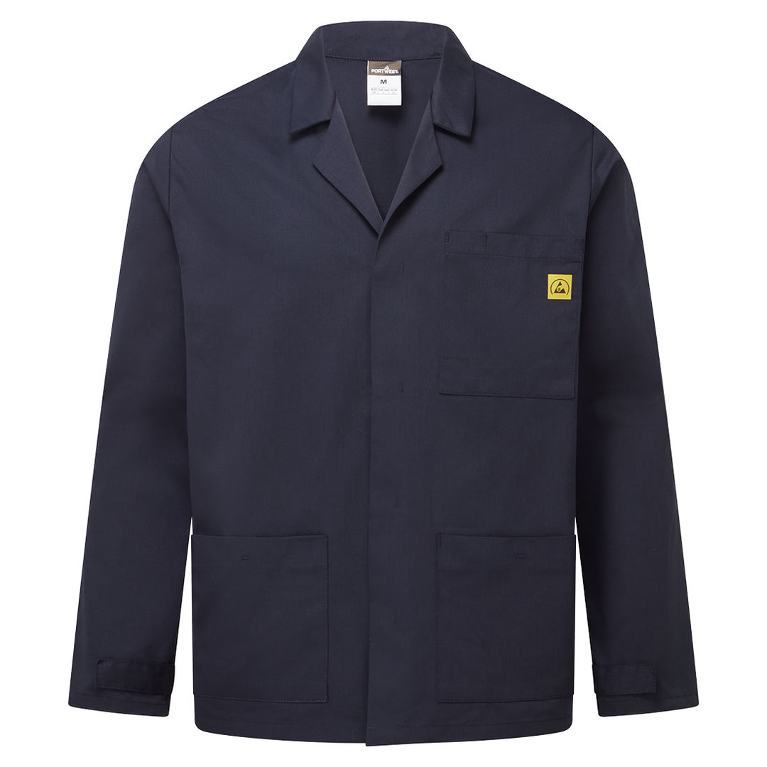 Jachetă de laborator anti-statică ESD - Navy