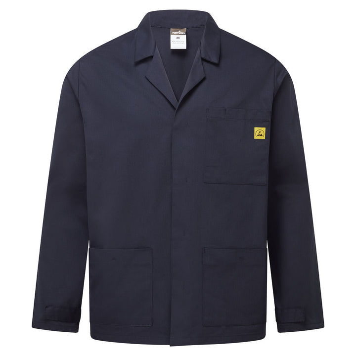 Jachetă de laborator anti-statică ESD - Navy