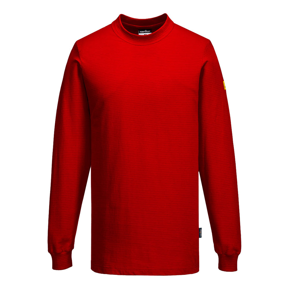 Tricou Anti-static ESD cu mânecă lungă - Deep Red