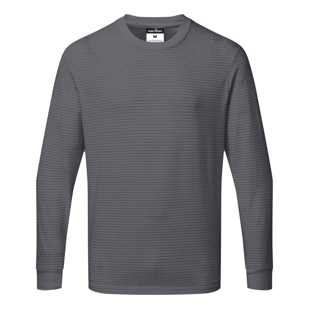 Tricou Anti-static ESD cu mânecă lungă - Gri Zoom