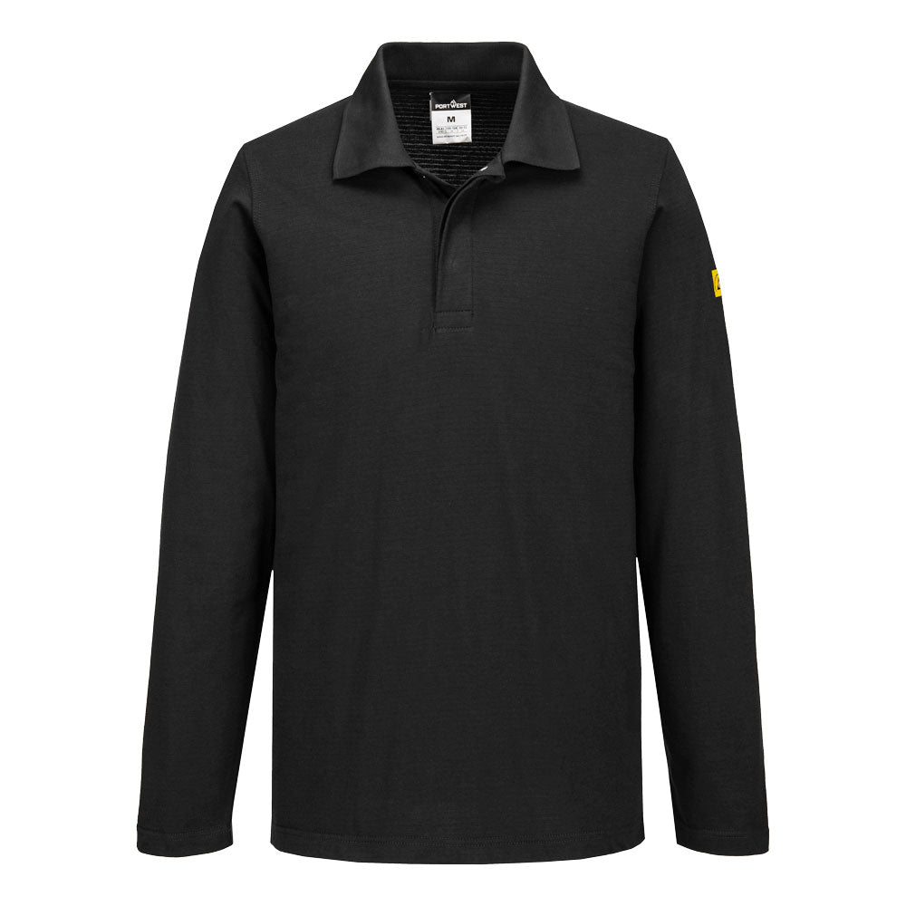 Polo antistatic ESD L/S - Negru