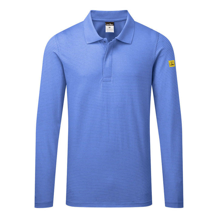 Polo antistatic ESD L/S - Hamilton Blue