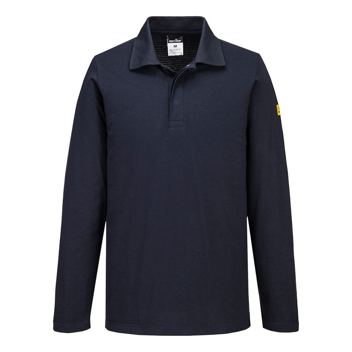 Polo antistatic ESD L/S - Navy