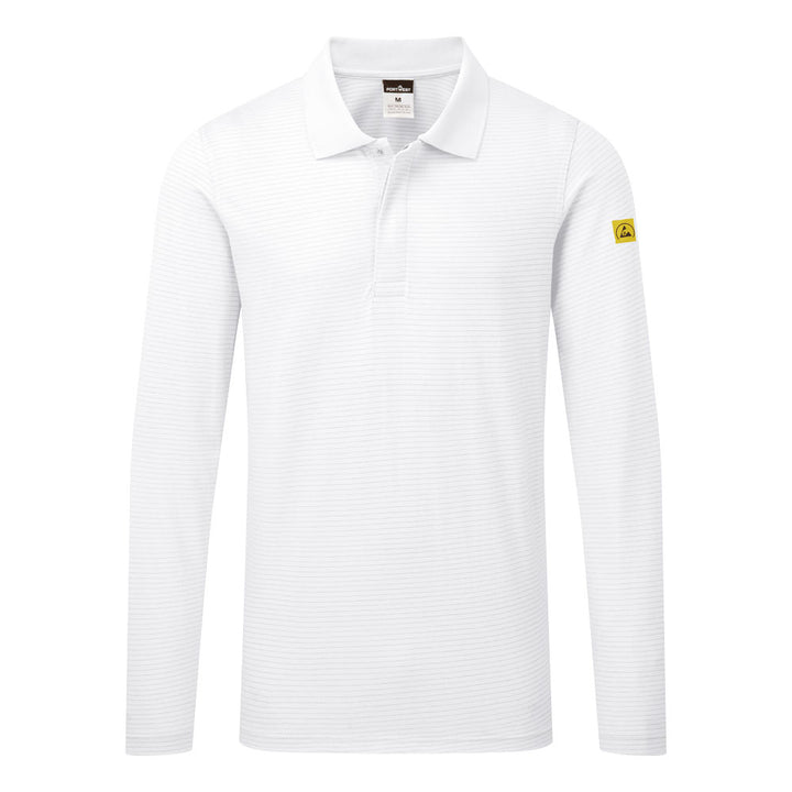 Polo antistatic ESD L/S - Alb