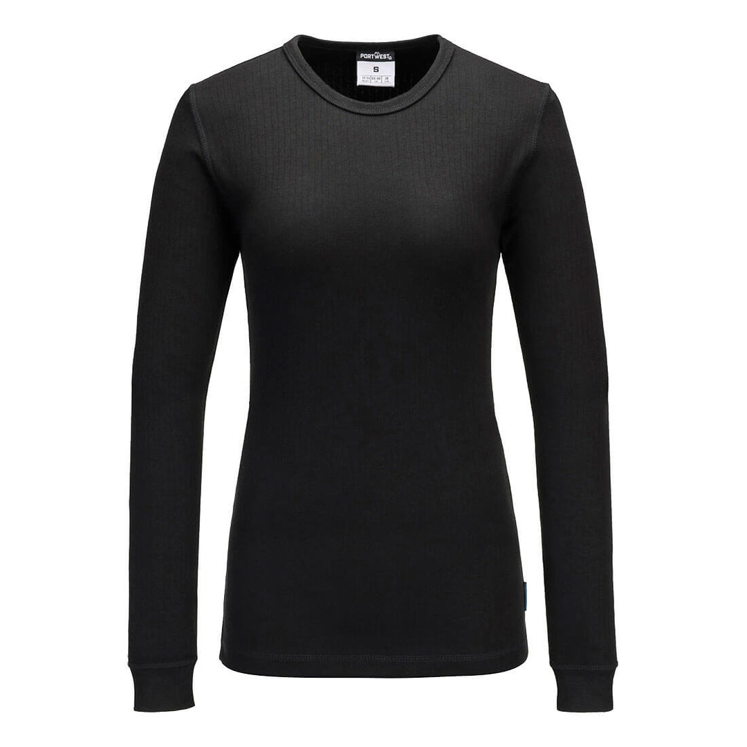 Tricou termic pentru femei cu mânecă lungă - Negru