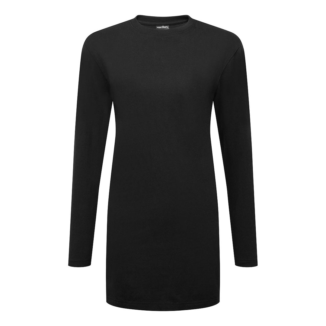 Tricou din bumbac pentru femei cu croială relaxată L/S - Negru