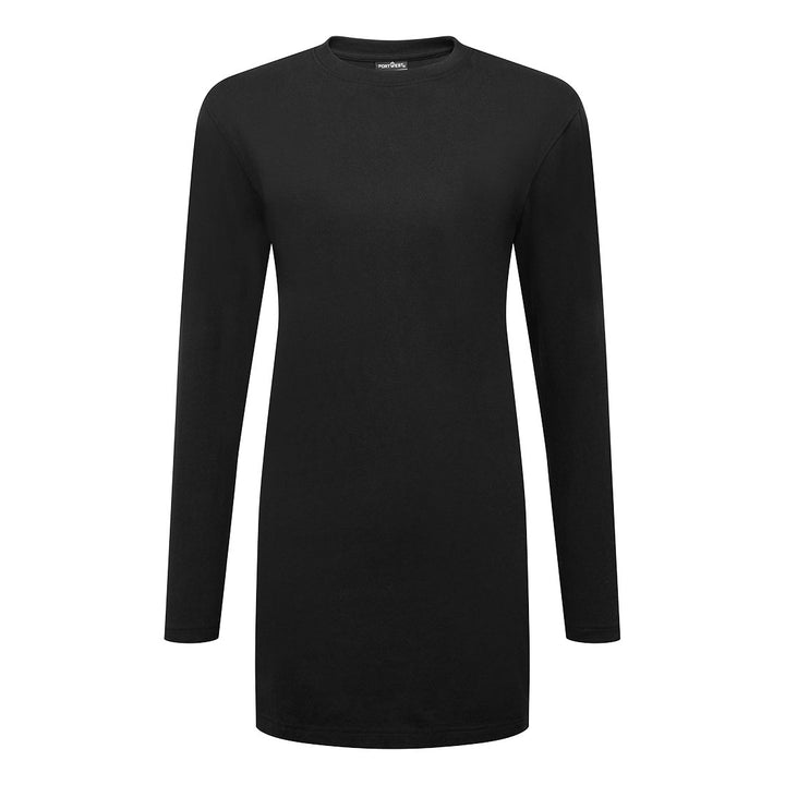 Tricou din bumbac pentru femei cu croială relaxată L/S - Negru