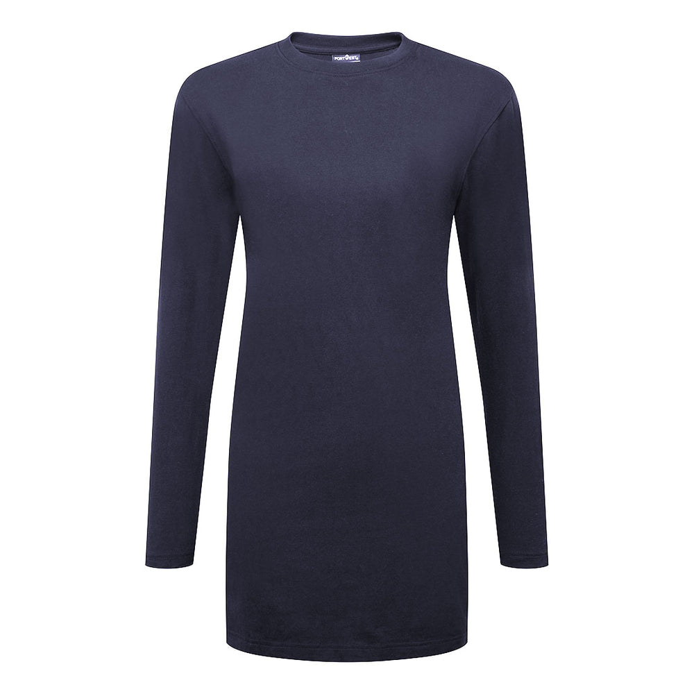 Tricou din bumbac pentru femei cu croială relaxată L/S - Navy