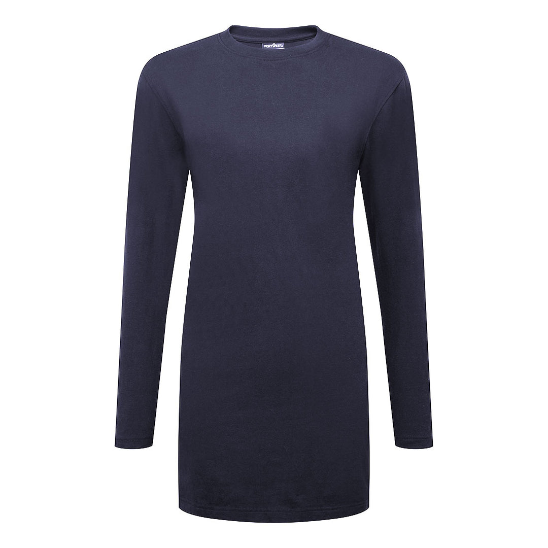 Tricou din bumbac pentru femei cu croială relaxată L/S - Navy