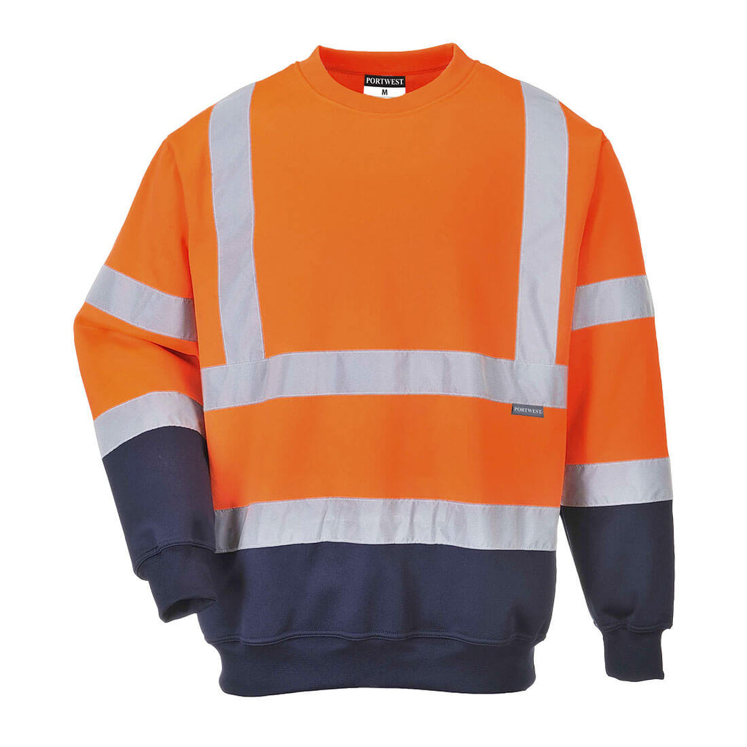 Bluza Bicolora Hi-Vis - Portocaliu/Navy