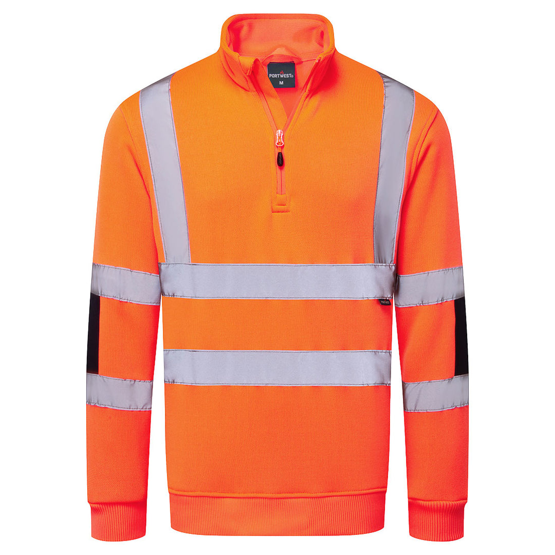 Hi-Vis Knit  1/2Zip Sweatshirt - Portocaliu