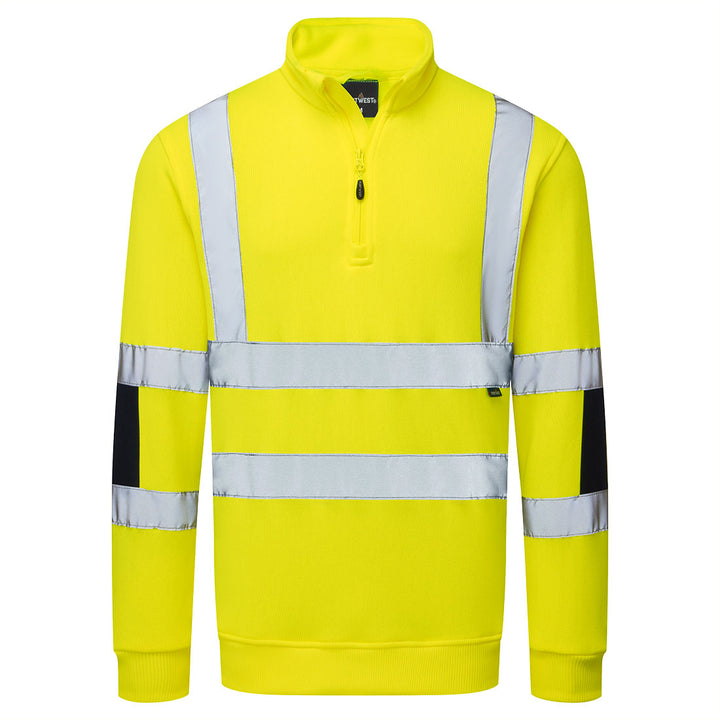 Hi-Vis Knit  1/2Zip Sweatshirt - Galben