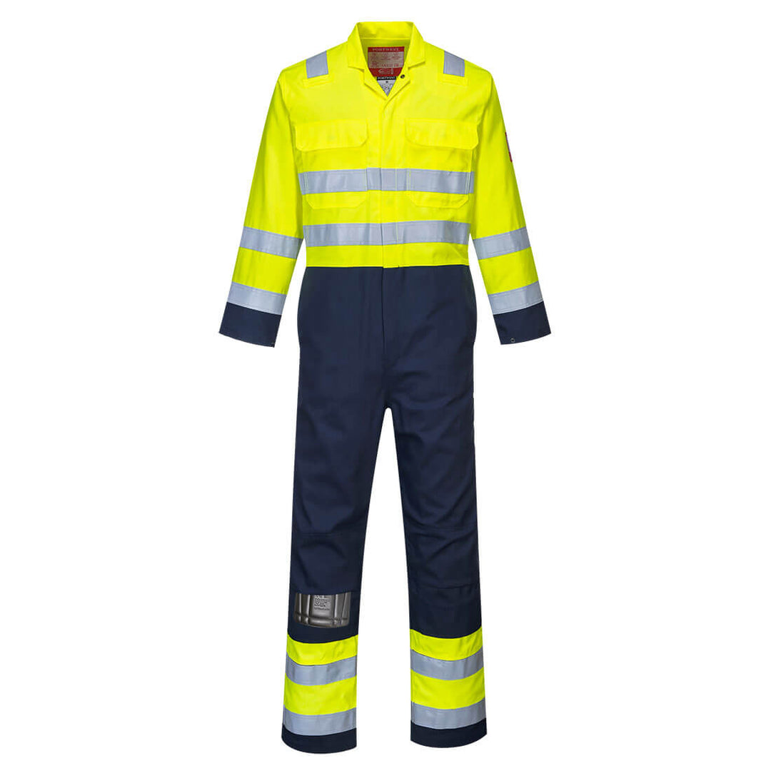 Combinezon Bizflame Work Hi-Vis Anti-Static - Galben/Navy