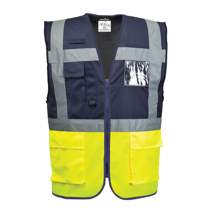 Vesta Warsaw Hi-Vis Contrast Executive Vest - Galben/Navy