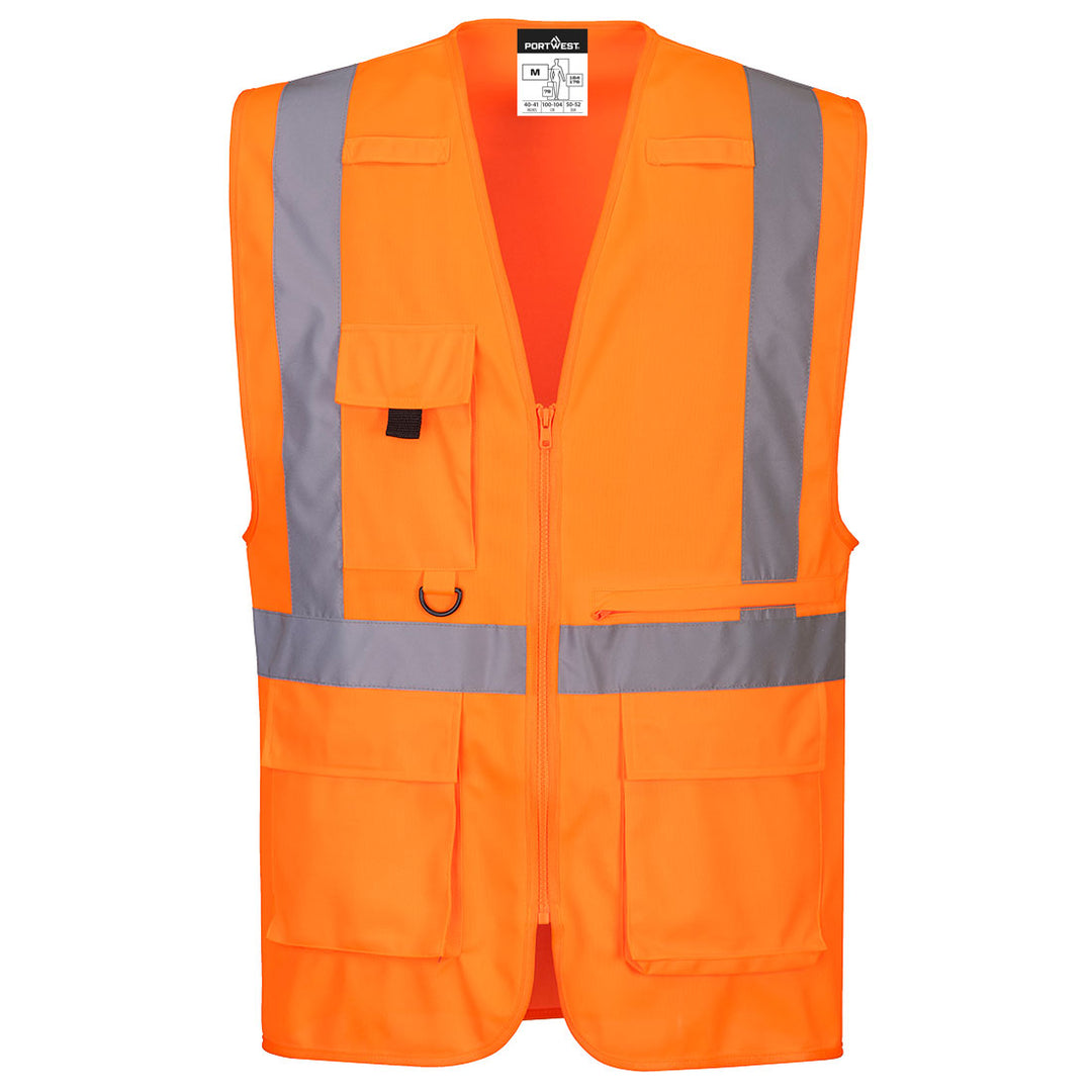 Vesta Hi-Vis Executive cu buzunar pentru tabletă - Portocaliu