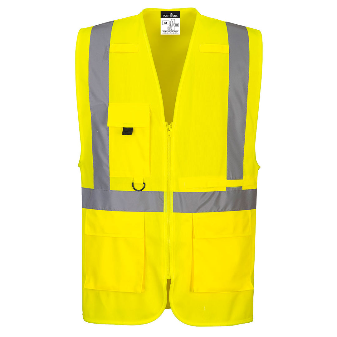 Vesta Hi-Vis Executive cu buzunar pentru tabletă - Galben