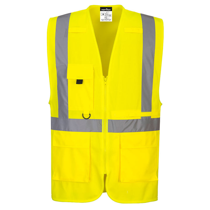 Vesta Hi-Vis Executive cu buzunar pentru tabletă - Galben
