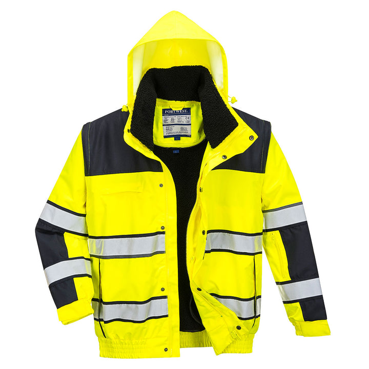 Jacheta Bomber Hi-Vis Classic - Galben/Negru