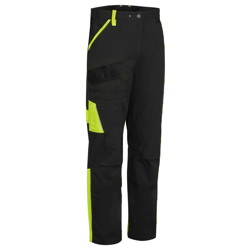 WX1 Pantaloni de lucru din bumbac în două tonuri - Negru/Galben