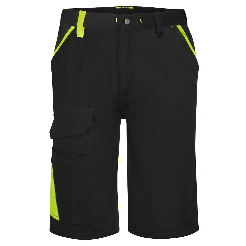 WX1 Pantaloni scurți din bumbac în două tonuri - Negru/Galben