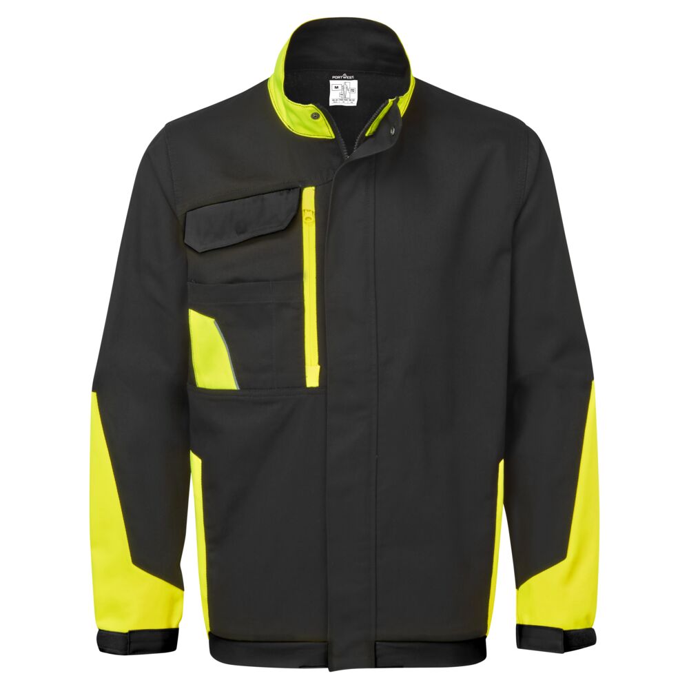 Pantaloni de lucru din bumbac ușor WX1 - Negru/Galben