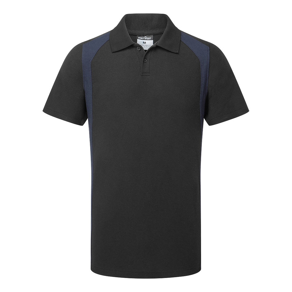 WX2 Tricou Polo S/S - Negru/Navy Tall