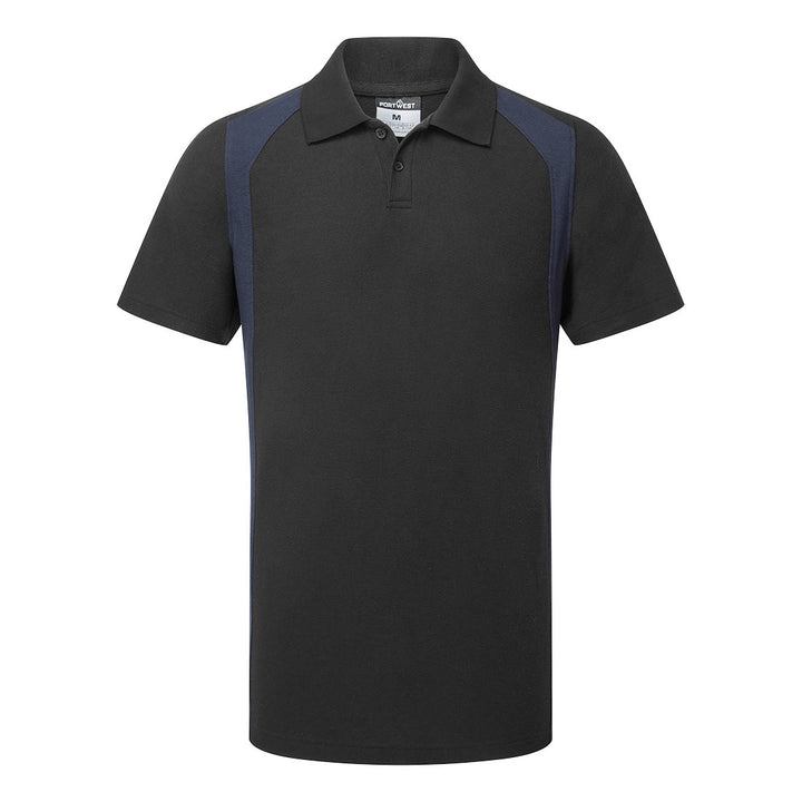 WX2 Tricou Polo S/S - Negru/Navy Tall