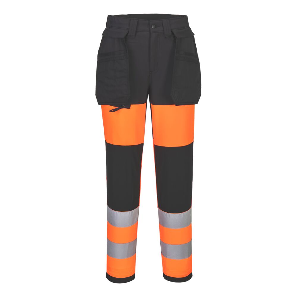 WX2 Pantaloni de serviciu Hi-Vis Lightweight Contrast clasa 1 - Portocaliu/Negru