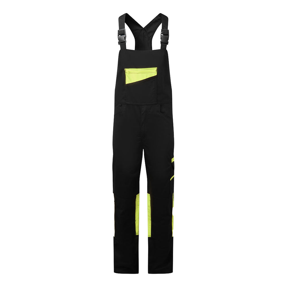 Pantaloni cu pieptar WX2 Eco Stretch - Negru/Galben
