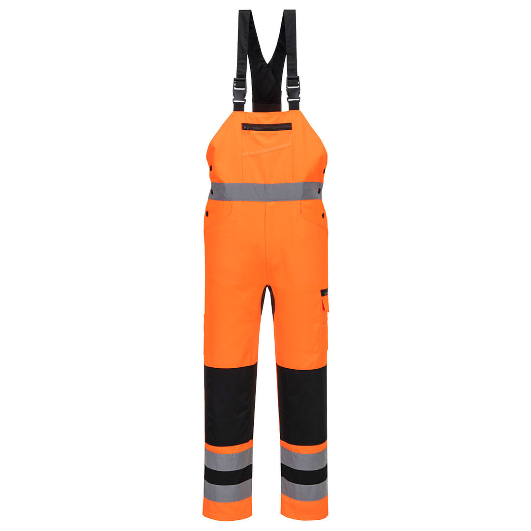 Pantaloni cu pieptar WX2 Eco Stretch - Portocaliu/Negru
